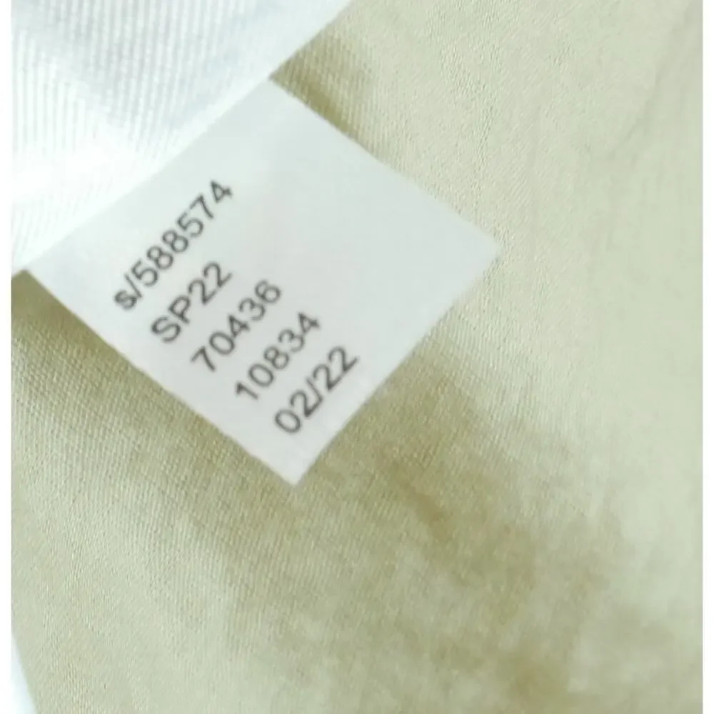 Ann Taylor Large Easy Ankle Eyelet Pants Tan Pull On Cotton Spring Crop Pockets - Picture 9 of 9